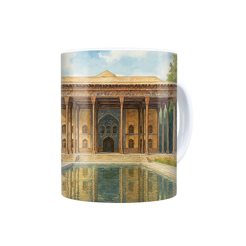 ماگ ترمه طراحان ایده مدل کاخ چهل ستون اصفهان کد map0804