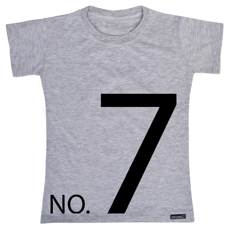 تی شرت آستین کوتاه دخترانه 27 مدل No 7 2 کد MH112