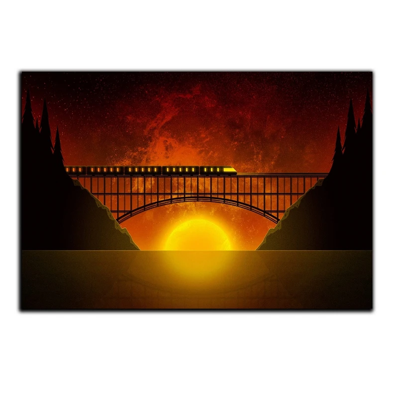 تابلو شاسی بکلیت طرح فانتزی غروب آفتاب مدل SH-S5662