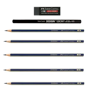 مداد طراحی  مدل  Gold 2B-3B-4B-6B-8B  مجموعه 5 عددی به همراه پاکن و مداد گرافیت