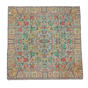 رومیزی ترمه سالاری مدل خشتی سایز 100x100 سانتی‌متر