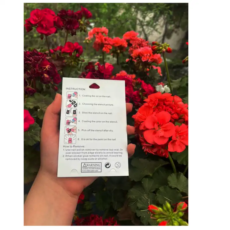 شابلون طراحی ناخن نیل استنسیل مدل L061