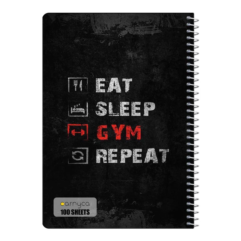 دفتر مشق 100 برگ سیمی کارنیکا طرح باشگاه Gym کد 64919