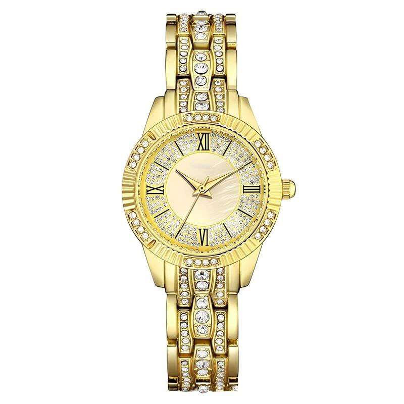 ساعت مچی عقربه ای زنانه مدل فول نگین Ts