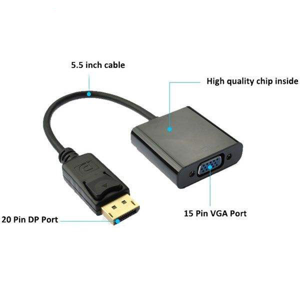 مبدل Display Port به VGA پی نت مدل kaiser 2