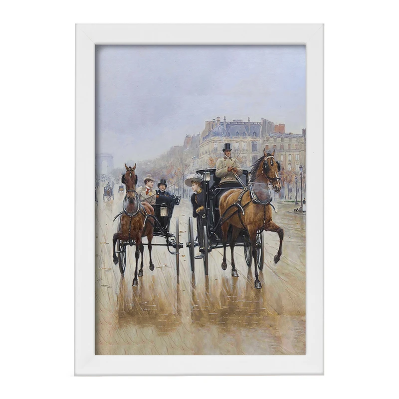 تابلو خندالو مدل نقاشی دورگرد شانزلیزه اثر ژان برو کد F12345