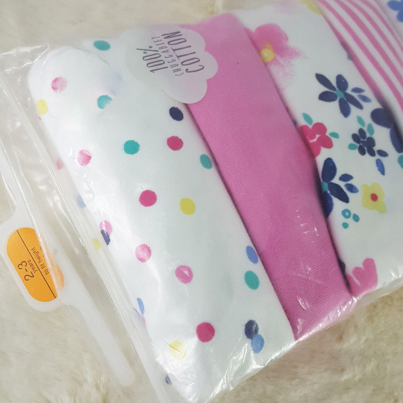 بادی آستین بلند دخترانه جورج مدل flower -7 بسته 7 عددی
