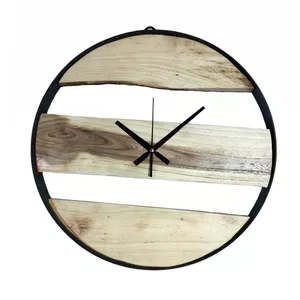 ساعت دیواری چوبی مدل روستیک