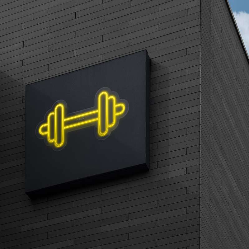 چراغ دیواری نئون دیزاین طرح Dumbbell_YL