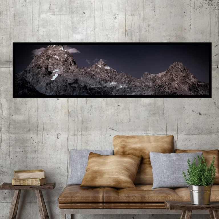 تابلو بکلیت طرح منظره شب و کوهستان مدل کشیده B-7605