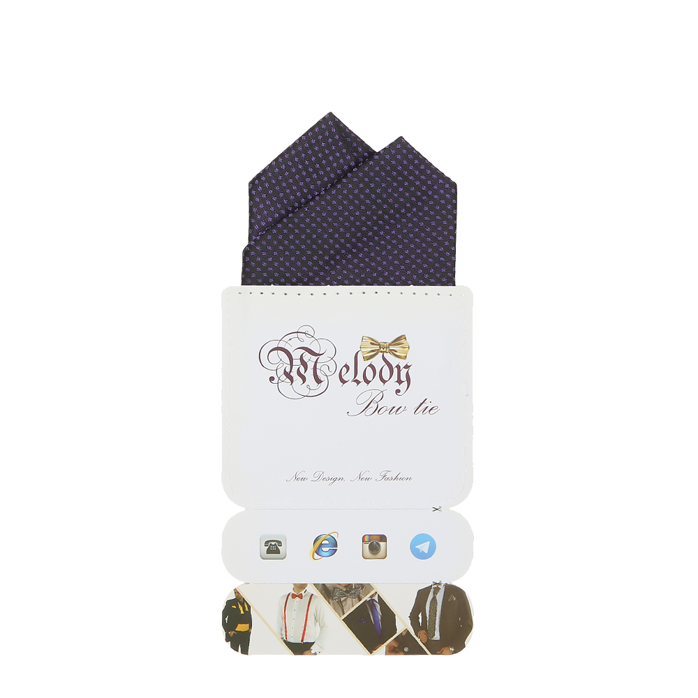 دستمال جیب مردانه ملودی مدل PS5108MSGprpl