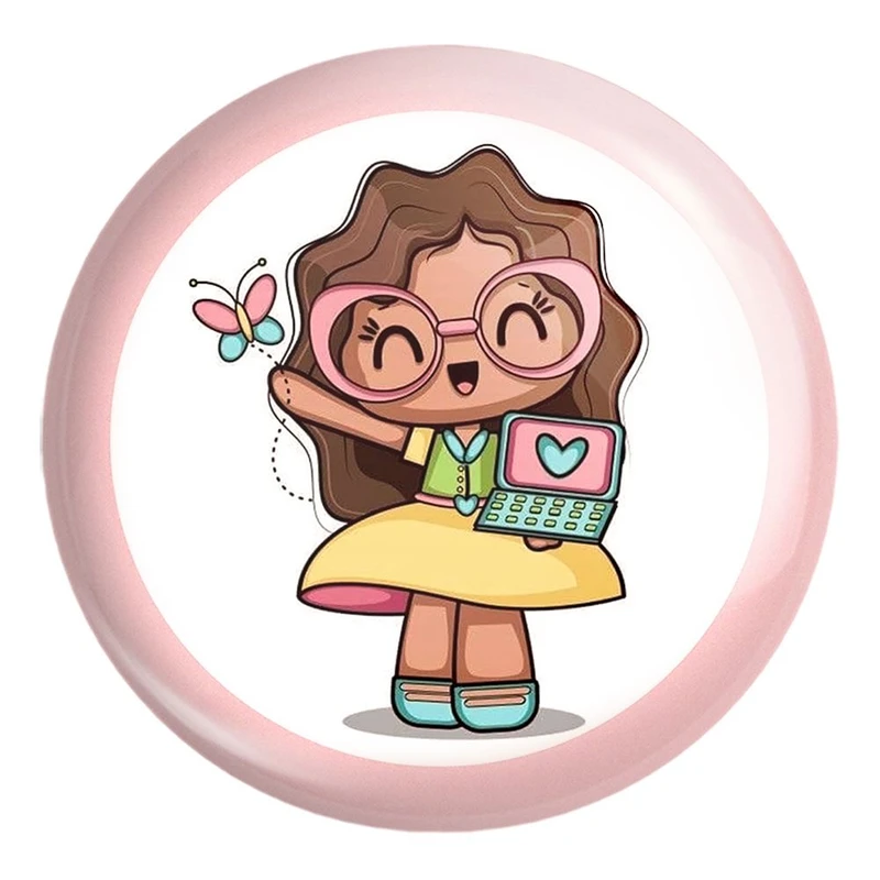 پیکسل خندالو طرح دخترانه فانتزی کد 25735 مدل بزرگ