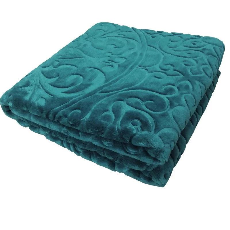 پتو 2 نفر گلبافت مدل گل برجسته سایز 240x220 سانتی‌متر