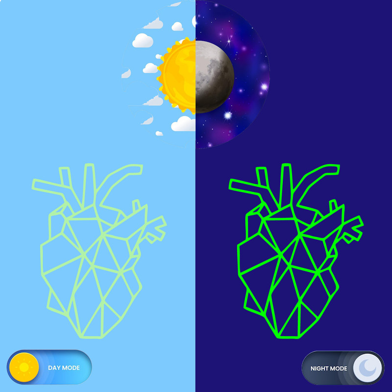 استیکر مدل دیواری شبنما طرح مغز