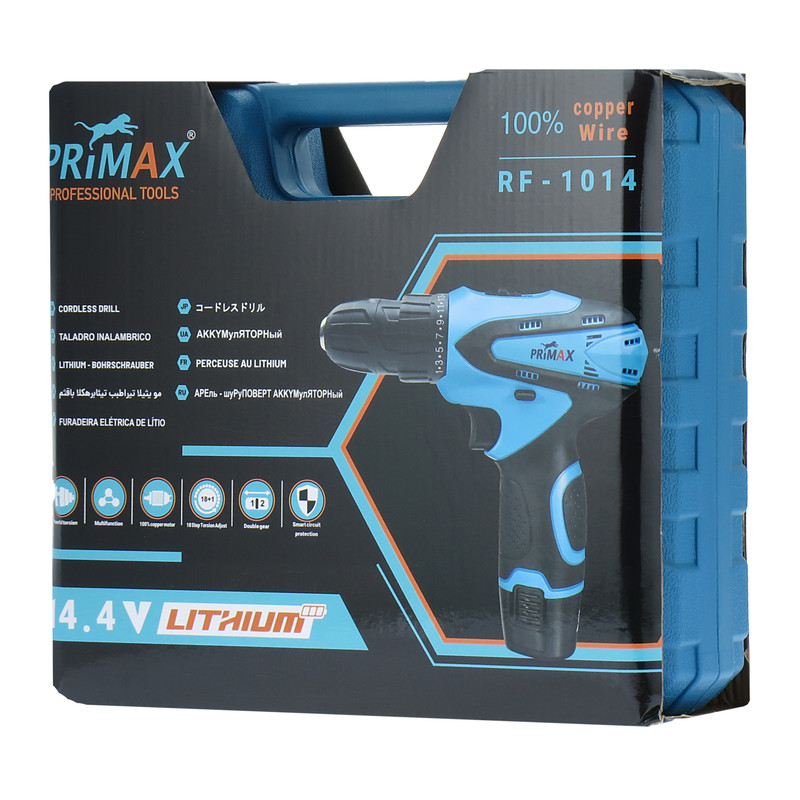 مجموعه 28 عددی دریل پیچ گوشتی شارژی پریماکس مدل RF-1014