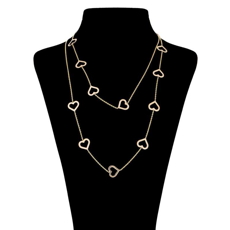 گردنبند طلا 18 عیار زنانه ماهک مدل MM0512 طرح قلب