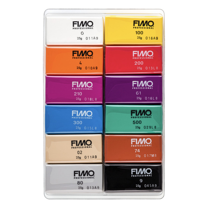 خمیر مجسمه سازی فیمو استدلر مدل پروفشنال بیسیک 8043C12-1 بسته‌ی 12 عددی