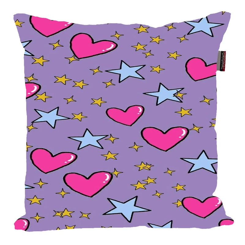 کوسن پاد آفرین مدل فانتزی طرح قلب و ستاره کد p136