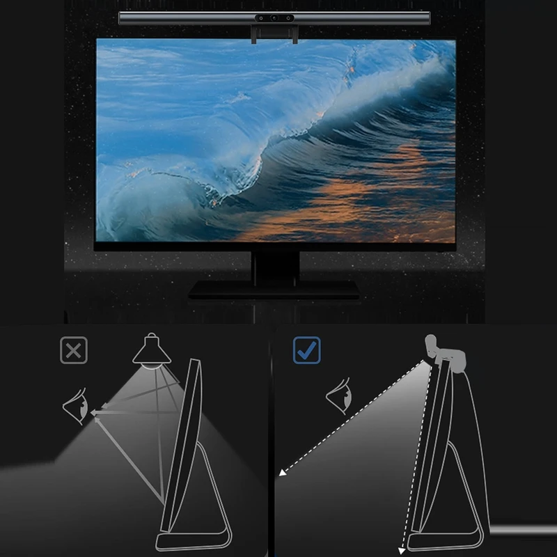 عکس شماره 5 : چراغ led بالای مانیتور ریمکس مدل rt-e910
