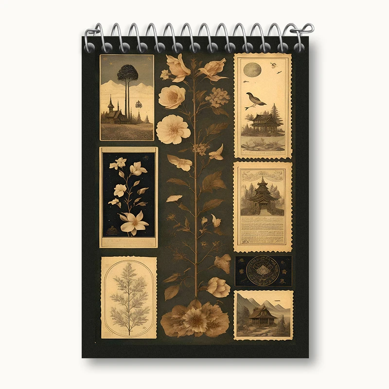 دفتر یادداشت 50 برگ خندالو طرح گل و گیاه کد N5618