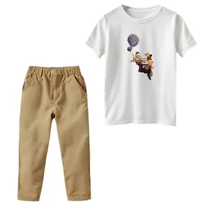 ست تی‌شرت و شلوار پسرانه مدل آپ کد 3 رنگ سفید