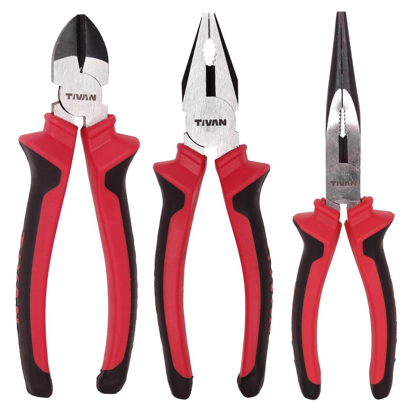 انبر دست و  سیم چین و دم باریک تیوان مدل ART.TN.878 مجموعه 3 عددی