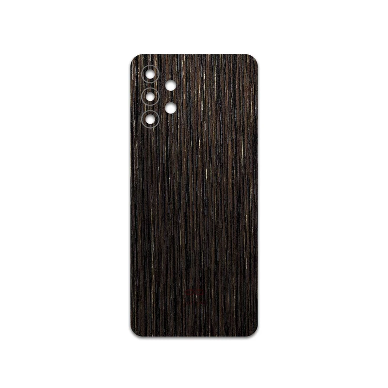 برچسب پوششی ماهوت مدل Dark-Gold-Stripes-Wood مناسب برای گوشی موبایل سامسونگ Galaxy M32 5G