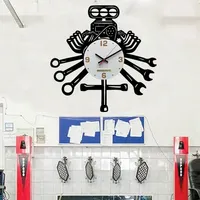 ساعت دیواری آذرلاکچری طرح تعمیرگاه کد mec03