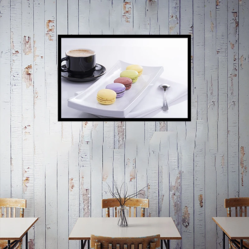 تابلو بکلیت طرح کافه کیک و فنجان قهوه  مدل B-bu1038