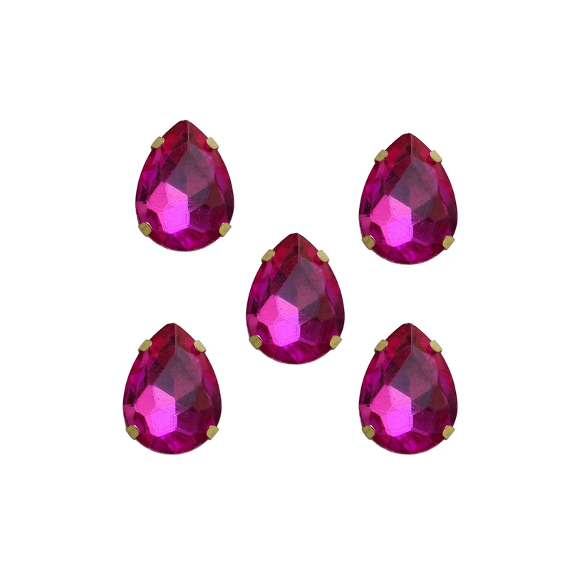 نگین مدل  سنگ جواهردوزی اشکی کد 004 بسته 5 عددی