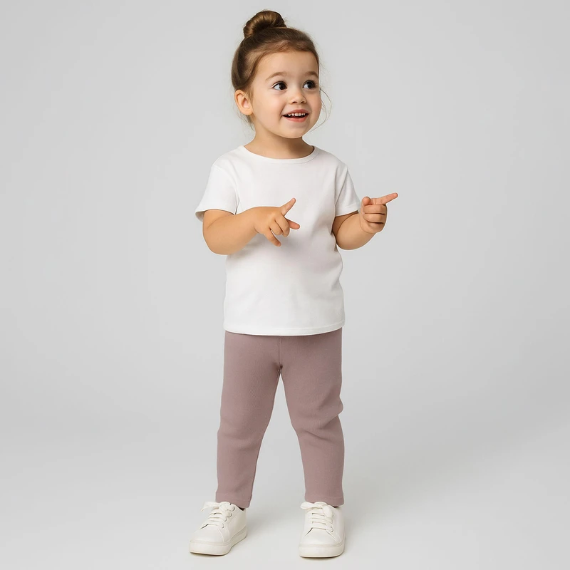 شلوار راحتی دخترانه مون‌سا مدل 599180 رنگ یاسی