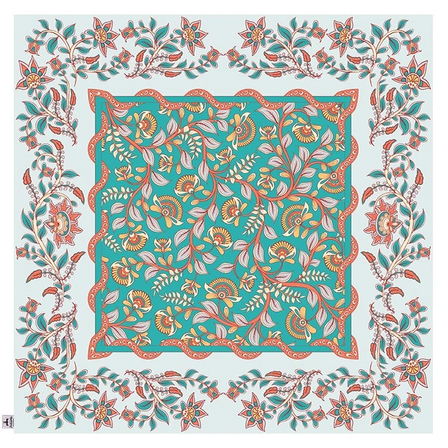 رومیزی رومیزی باز طرح مربع مدل سنتی مدرن کد 11087 سایز 140*140 سانتی متر