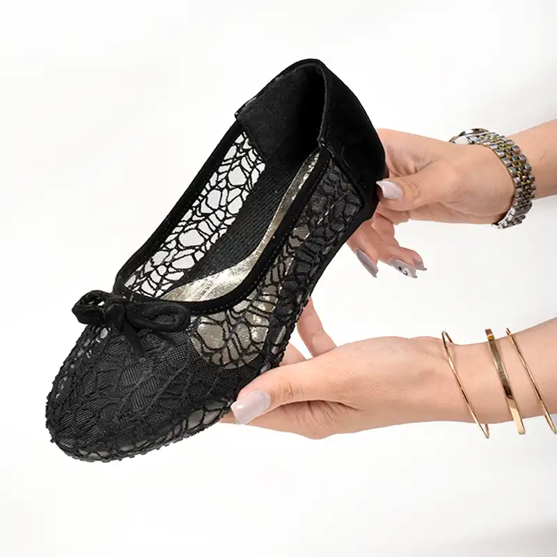 کفش زنانه نیکتا مدل پاپیون توری کد BK.2371