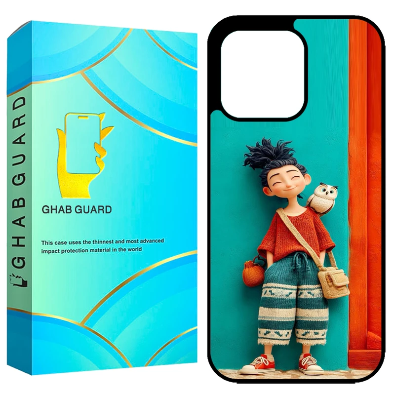 کاور قاب گارد طرح دختر و جغد مدل GCHP13PM مناسب برای گوشی موبایل اپل iPhone 13 Pro Max