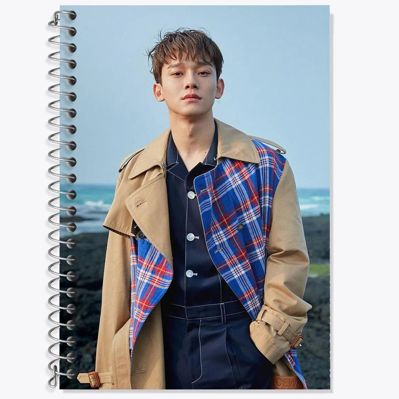 دفتر زبان 50 برگ خندالو مدل دو خط طرح چن گروه اکسو EXO کد 16825