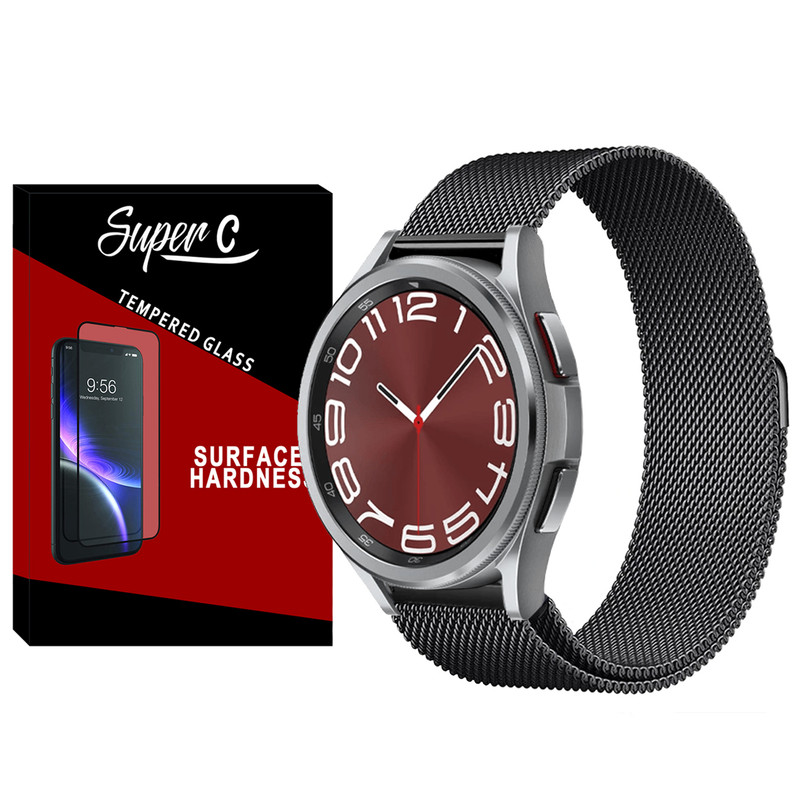 بند سوپرسی مدل Milanese مناسب برای ساعت هوشمند سامسونگ Galaxy Watch 6 Classic 43mm