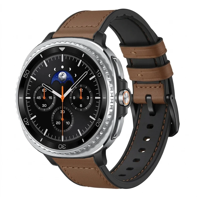 بند آکوآرا مدل Leather GKSic مناسب برای ساعت هوشمند سامسونگ Galaxy Watch 8 40mm / 44mm / Classic 46mm