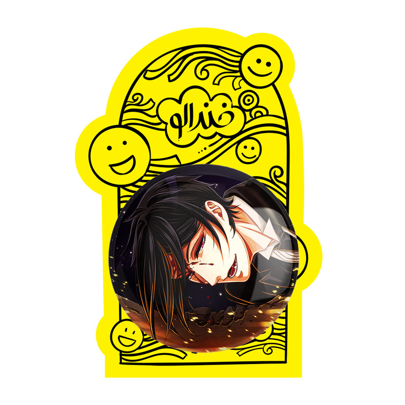 آینه جیبی خندالو طرح سباستین انیمه خادم سیاه Black Butler مدل تاشو کد 16346 آینه جیبی خندالو طرح سباستین انیمه خادم سیاه Black Butler مدل تاشو کد 16346