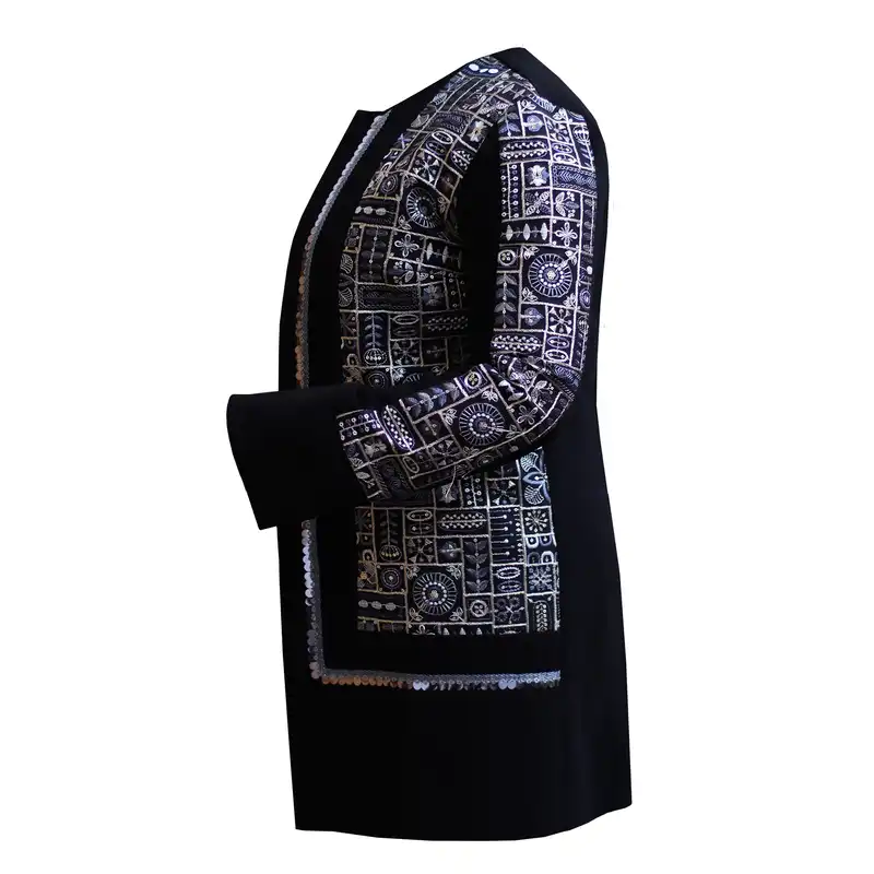 کت زنانه مدل نقره کوب کوتاه