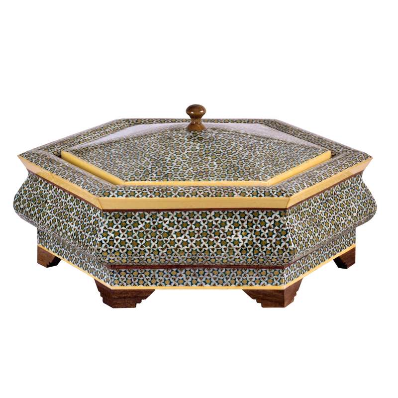 شکلات خوری خاتم کاری مدل نفیس کد naf-25