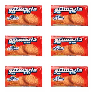 بیسکویت دایجستیو ستاک 150 گرم بسته 6 عددی
