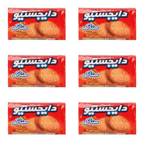 بیسکویت دایجستیو ستاک 150 گرم بسته 6 عددی