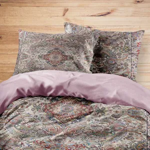 سرویس روتختی مدوپد طرح فرش قم لچک و ترنج مدل C-Ghom019 یک نفره 4 تکه