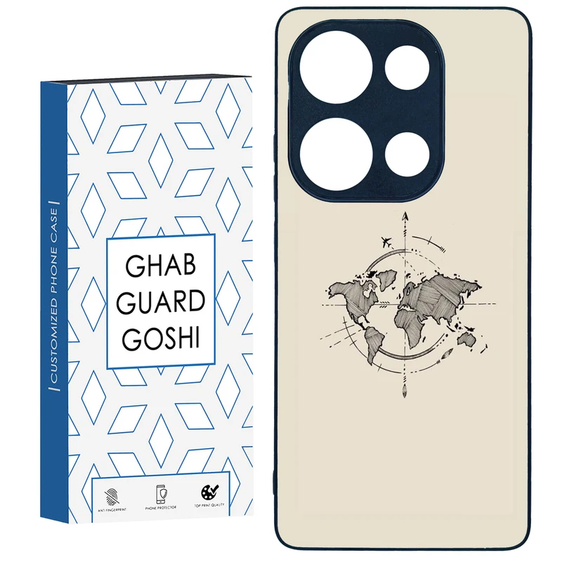 کاور قاب گارد گوشی طرح نقشه کد TPU-175 مناسب برای گوشی موبایل شیائومی Redmi Note 13 Pro 4G / Poco M6 Pro 4G