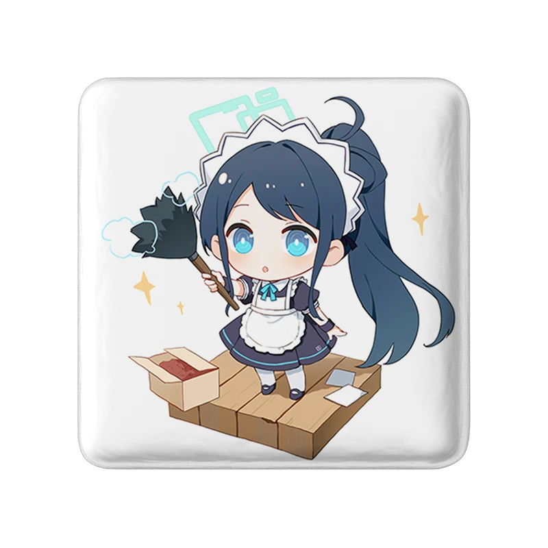 پیکسل خندالو طرح بازی آرشیو آبی (Blue Archive) مدل مربعی کد 34325