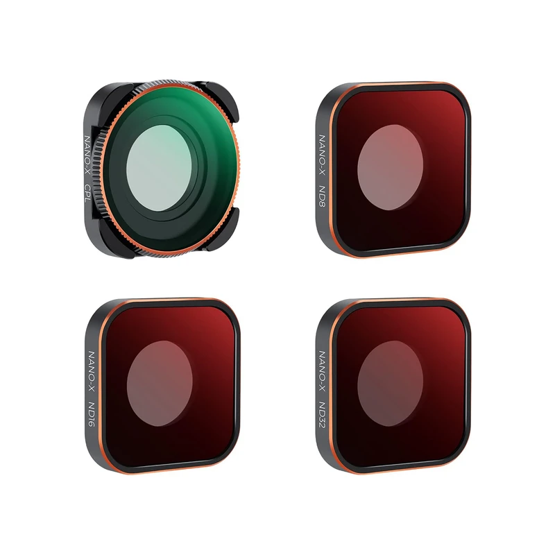 فیلتر لنز کی اند اف مدل PACK LENS FTILTER 4(ND8+ND16+ ND32+CPL) FOR GOPRO HERO 9/10/11- NANO-X 