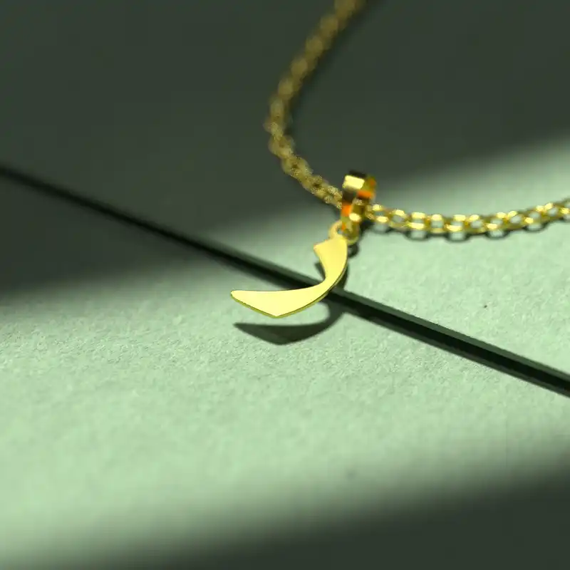 گردنبند طلا 18 عیار زنانه مدوپد مدل حرف ر کد I3-1-1300