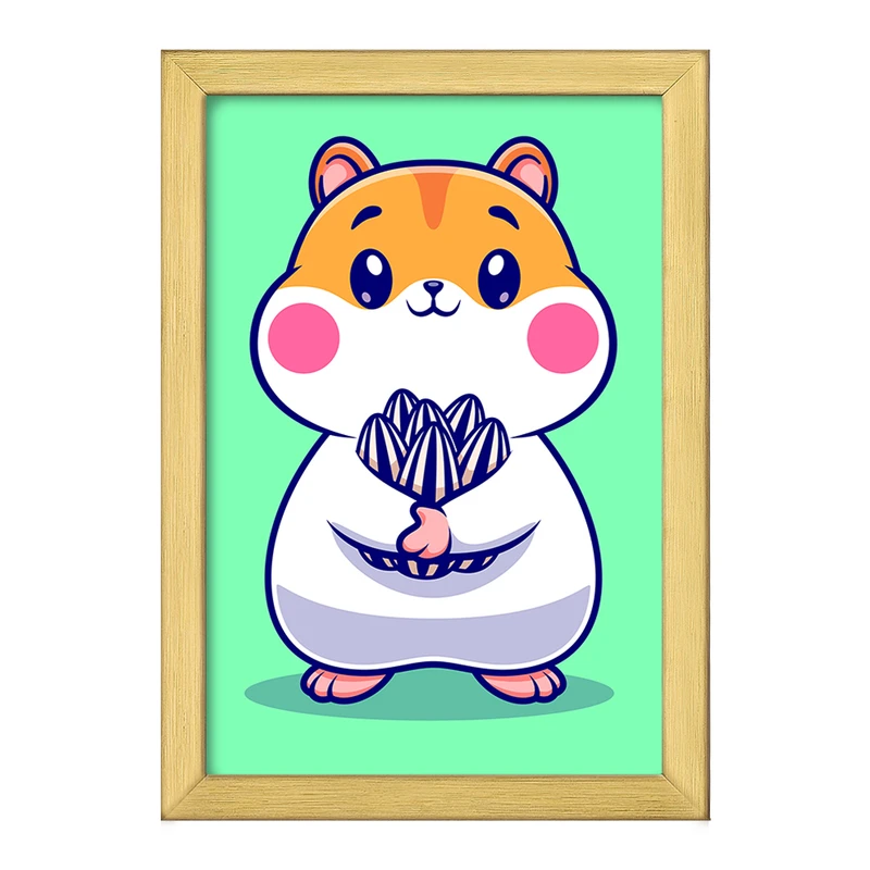 تابلو خندالو طرح حیوانات بامزه همستر کد 29680