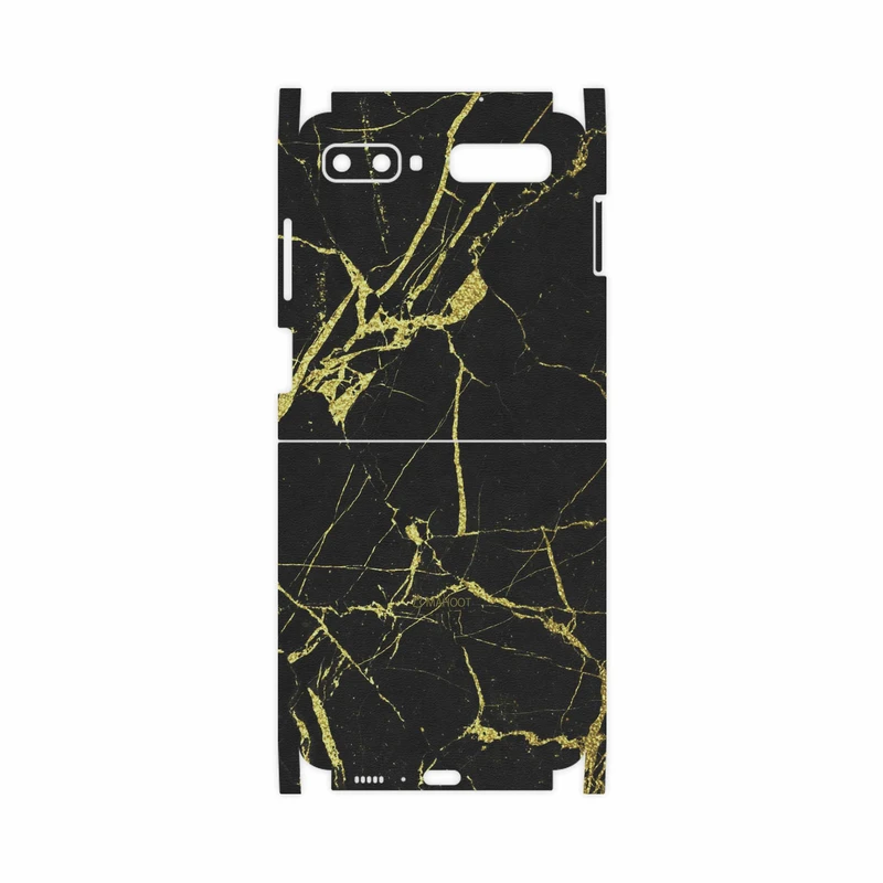 برچسب پوششی ماهوت مدل Graphite-Gold-Marble-FullSkin مناسب برای گوشی موبایل سامسونگ Galaxy Z Flip