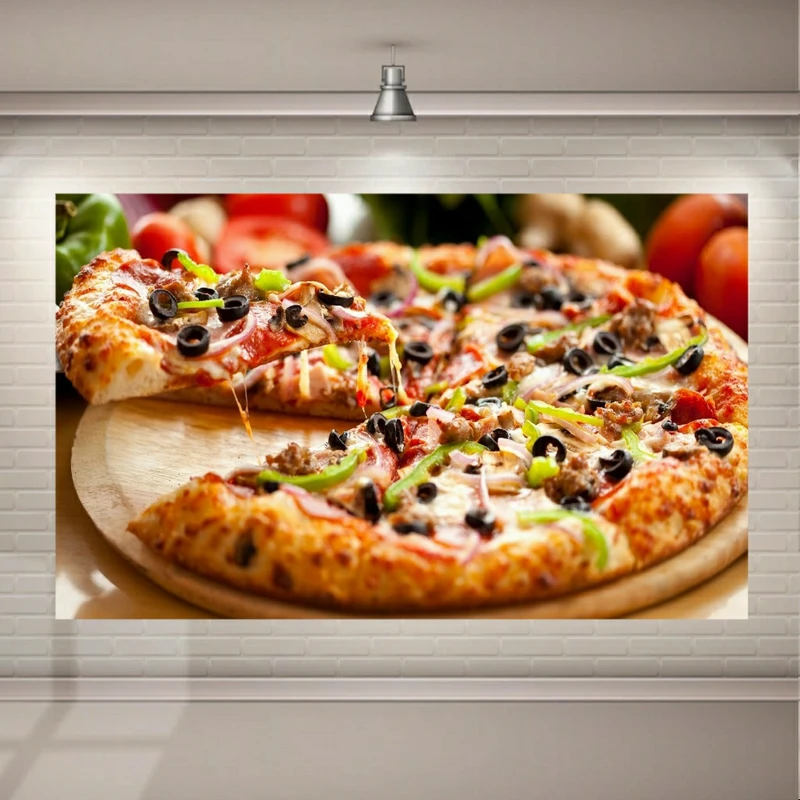 پوستر پارچه ای طرح پیتزا مدل SDM119